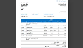 CONAI for Business Central: app features