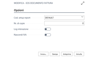 Self Billing For Italy per Business Central: funzionalità dell'app